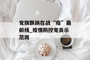 党旗飘扬在战“疫”最前线_疫情防控党员示范岗